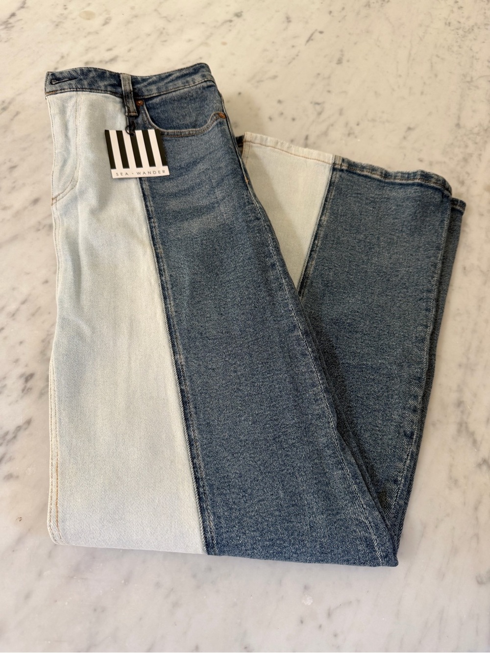 Alice + Olivia Denim Slit Skirt NWT